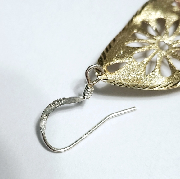 Butterfly 🦋 3D Drop Silver Earrings 1.75 " - Picture 6 of 10